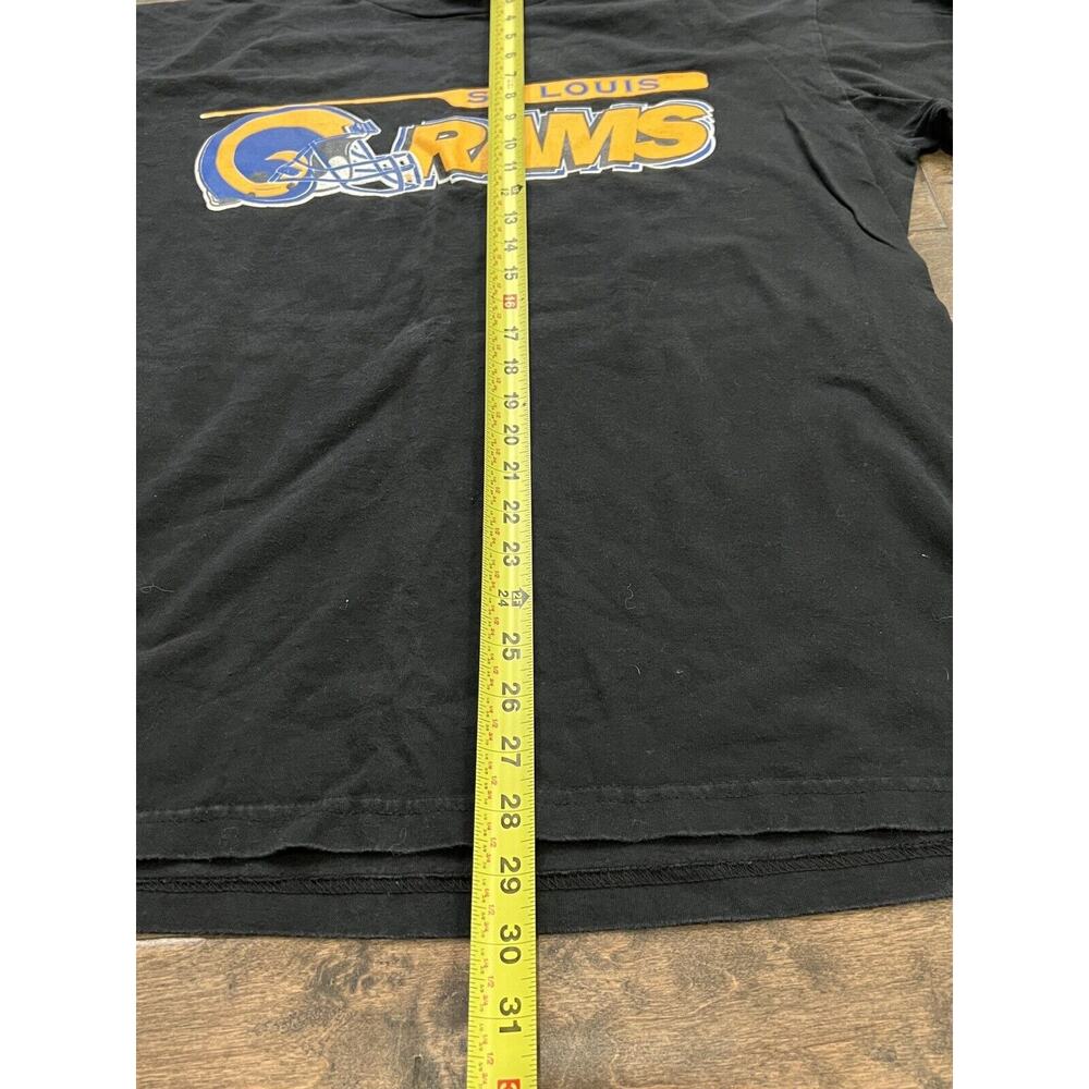 Vtg World Xpress Mens Black NFL St Louis Rams Long Sleeve Shirt Size XL USA - Picture 7 of 8